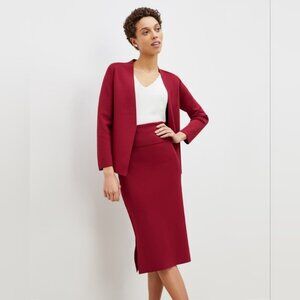 MM Lafleur The Harlem knit red skirt size XS